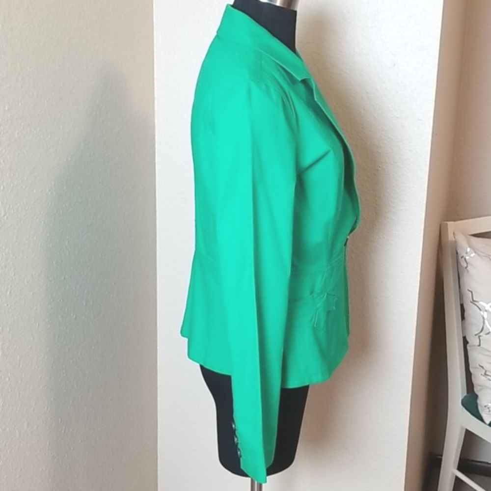Cabi Button Front Blazer Green Small - image 4